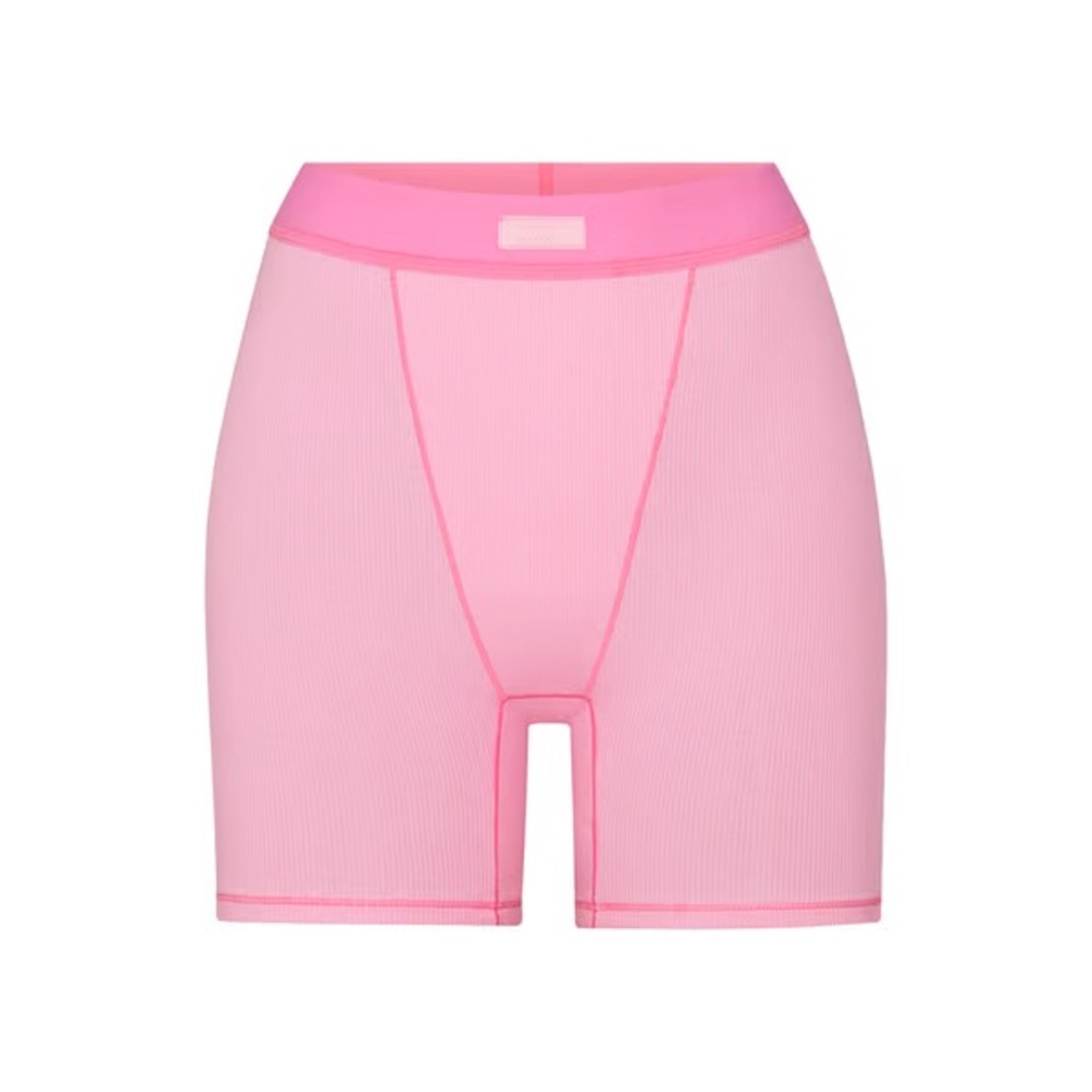 COPY - SKIMS bubblegum cotton rib boxer